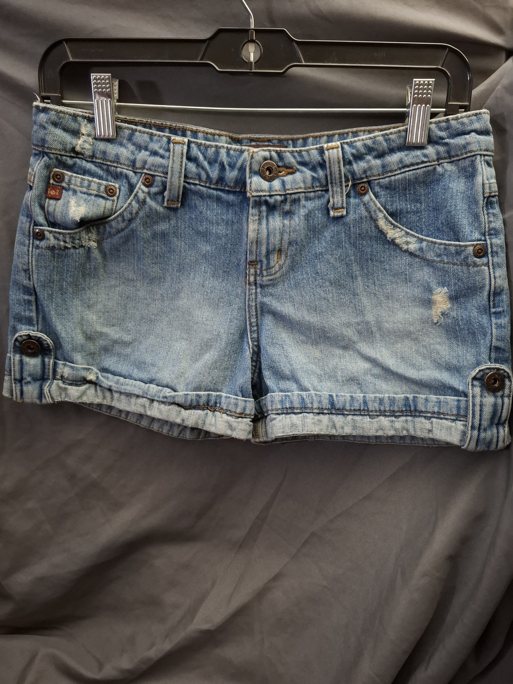 lei Classic Shorts  Light Blue Distressed Cuffed Denim Shorts Size 3